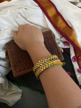 Kada Kundan Bangle -Yellow Glass-G4827